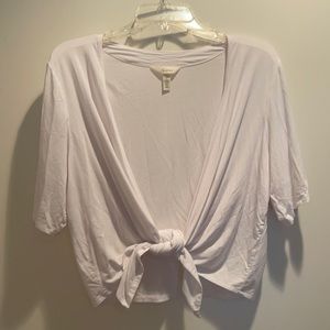 Soma Tie White Crop Top